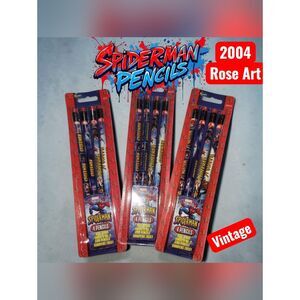 Marvel Spider-Man Pencil Set –3 PACK 2004 VINTAGE Rose ART